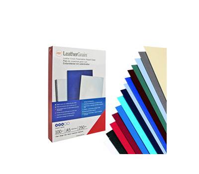 Copertine LeatherGrain - A4 - 250 gr - blu scuro - conf. 100 pezzi - GBC - CE040029 - 8019152803348 - DMwebShop