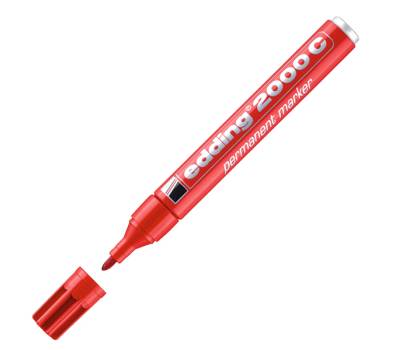 Marcatore permanente 2000c - punta tonda - 1,5 - 3 mm - rosso - conf. 10 pezzi - Edding - E-2000C 002 - 4004764878437 - DMwebShop