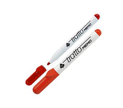 Pennarello Memo - a secco - per lavagne cancellabili - punta conica - 2,5 mm - rosso - conf. 12 pezzi - Tratto - 854002 - 8000825854026 - DMwebShop