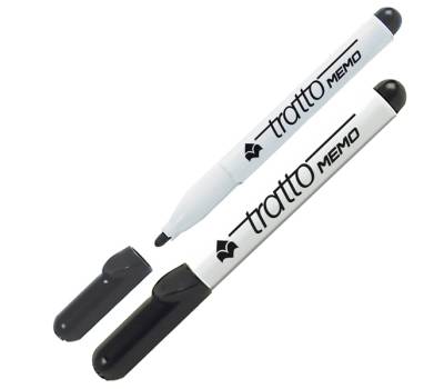 Pennarello Memo - a secco - per lavagne cancellabili - punta conica - 2,5 mm - nero - conf. 12 pezzi - Tratto - 854003 - 8000825854033 - DMwebShop