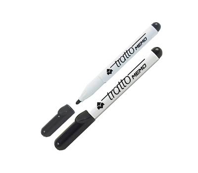 Pennarello Memo - a secco - per lavagne cancellabili - punta conica - 2,5 mm - nero - conf. 12 pezzi - Tratto - 854003 - 8000825854033 - DMwebShop