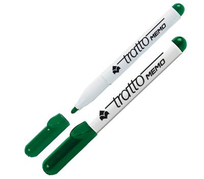 Pennarello Memo - a secco - per lavagne cancellabili - punta conica - 2,5 mm - verde - conf. 12 pezzi - Tratto - 854004 - 8000825854149 - DMwebShop