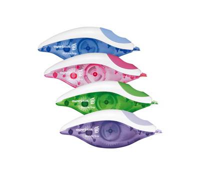 Correttore a nastro Dryline Grip - 5 mm x 8,5 mt - colori assortiti - conf. 12 pezzi - Papermate - S1862884 - 8008285099155 - DMwebShop