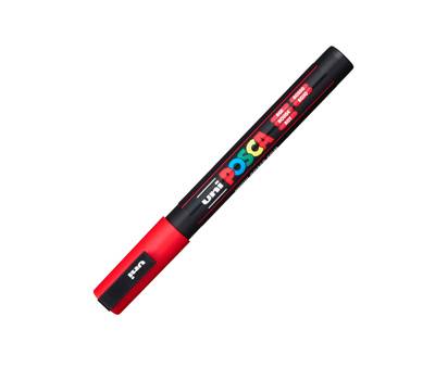 Marcatore a base d'acqua Uni Posca PC3M - punta fine - 0,9 - 1,3 mm - rosso - Uni Mitsubishi - M PC3M R - 8007404080425 - DMwebShop