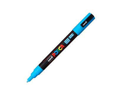 Marcatore a base d'acqua Uni Posca PC3M - punta fine - 0,9 - 1,3 mm - azzurro - Uni Mitsubishi - M PC3M AZ - 8007404080364 - DMwebShop