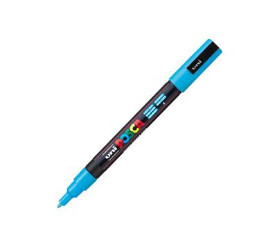 Marcatore a base d'acqua Uni Posca PC3M - punta fine - 0,9 - 1,3 mm - azzurro - Uni Mitsubishi - M PC3M AZ - 8007404080364 - DMwebShop