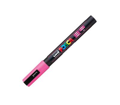 Marcatore a base d'acqua Uni Posca PC3M - punta fine - 0,9 - 1,3 mm - rosa - Uni Mitsubishi - M PC3M RA - 4902778915837 - DMwebShop