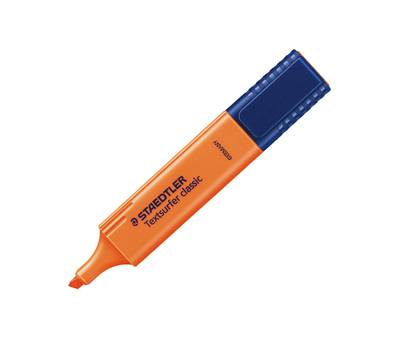 Evidenziatore Textsurfer Classic - punta a scalpello - tratto 1 - 5 mm - arancio - conf. 10 pezzi - Staedtler - 364-4 - 4007817304693 - DMwebShop