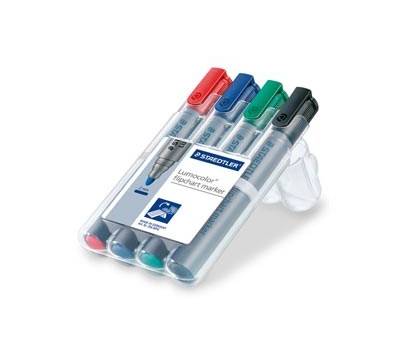Marcatore Lumocolor Flipchart 356 - punta tonda - tratto 2 mm - astuccio 4 colori - Staedtler - 356WP4 - 4007817356142 - DMwebShop