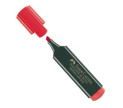 Evidenziatore Textliner 48 - punta di 3 differenti larghezze: 5 - 3 - 1 mm - rosso - Faber Castell - 154821 - 4005401548218 - DMwebShop