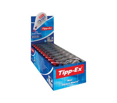 Correttore a nastro Mini Pocket Mouse - 5 mm x 6 mt - trasparente - Tipp Ex - box 10 correttori - Tipp-ex - 932564 - 70330512085 - DMwebShop