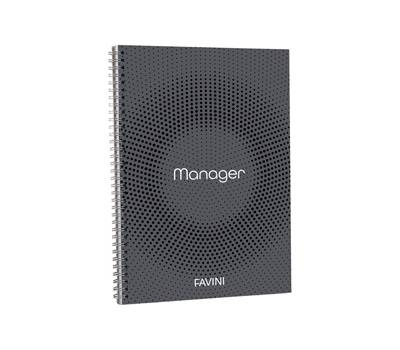 Blocco Spiral Manager 4 fori - microperforato - 23 x 29,7 cm - 10 mm - 80 gr - 90 fogli - conf. 5 pezzi - Favini - A293814 - 8007057493627 - DMwebShop