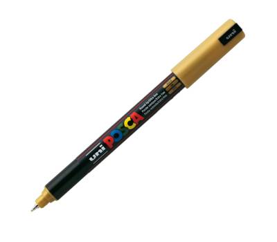 Marcatore a base d'acqua Uni Posca Pen PC1M - punta extra fine - 0,7 mm - oro - Uni Mitsubishi - M PC1MR ORO - 4902778089910 - DMwebShop