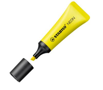 Evidenziatore Neon - punta a scalpello - tratto 2 - 5 mm - colore giallo - conf. 10 pezzi - Stabilo - 72/24 - 4006381401104 - DMwebShop