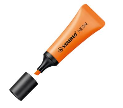 Evidenziatore Neon - punta a scalpello - tratto 2 - 5 mm - colore arancio - conf. 10 pezzi - Stabilo - 72/54 - 4006381401135 - DMwebShop