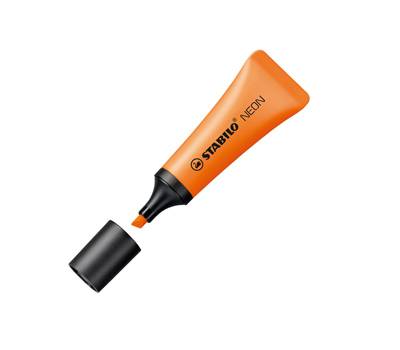 Evidenziatore Neon - punta a scalpello - tratto 2 - 5 mm - colore arancio - conf. 10 pezzi - Stabilo - 72/54 - 4006381401135 - DMwebShop