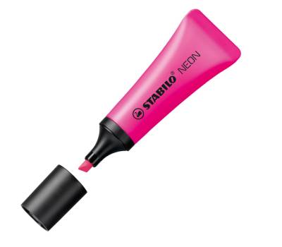 Evidenziatore Neon - punta a scalpello - tratto 2 - 5 mm - colore fucsia - conf. 10 pezzi - Stabilo - 72/56 - 4006381401166 - DMwebShop