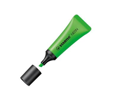 Evidenziatore Neon - punta a scalpello - tratto 2 - 5 mm - colore verde - conf. 10 pezzi - Stabilo - 72/33 - 4006381401074 - DMwebShop