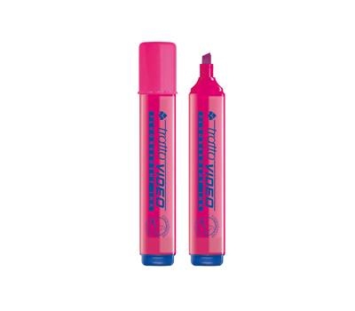 Evidenziatore Video - punta a scalpello - da 1 - 5 mm - fucsia - conf. 12 pezzi - Tratto - 830207 - 8000825830471 - DMwebShop