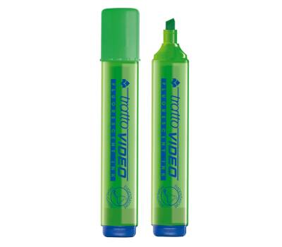Evidenziatore Video - punta a scalpello - tratto da 1 - 5 mm - verde - conf. 12 pezzi - Tratto - 830202 - 8000825830426 - DMwebShop
