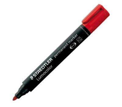 Marcatore Lumocolor Permanent 352 punta tonda tratto 2 mm rosso - 4996
