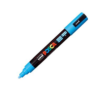 Marcatore a base d acqua Uni Posca PC5M punta tonda media 1,8,2 - 5 mm azzurro Uni Mitsubishi - 6533
