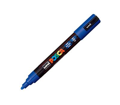 Marcatore a base d acqua Uni Posca PC5M punta tonda media 1,8,2 - 5 mm blu Uni Mitsubishi - 6262
