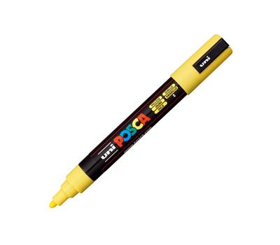Marcatore a base d acqua Uni Posca PC5M punta tonda media 1,8,2 - 5 mm giallo Uni Mitsubishi - 6534