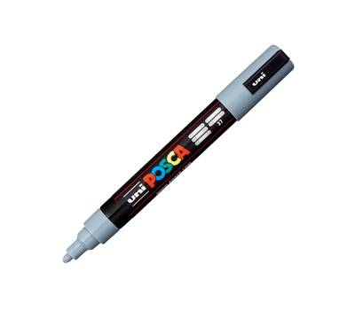 Marcatore a base d acqua Uni Posca PC5M punta tonda media 1,8,2 - 5 mm grigio Uni Mitsubishi - 6263