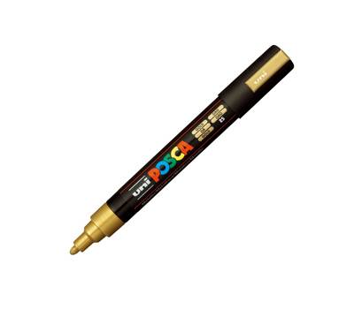 Marcatore a base d acqua Uni Posca PC5M punta tonda media 1,8,2 - 5 mm oro Uni Mitsubishi - 6267
