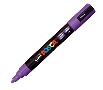 Marcatore a base d acqua Uni Posca PC5M punta tonda media 1,8,2 - 5 mm viola Uni Mitsubishi - 6266