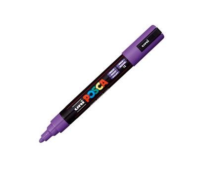 Marcatore a base d acqua Uni Posca PC5M punta tonda media 1,8,2 - 5 mm viola Uni Mitsubishi - 6266