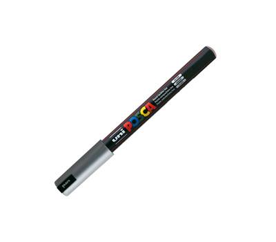 Marcatore a base d acqua Uni Posca Pen PC1M punta extra fine 0,7 mm argento - 6275