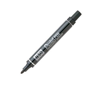 Marcatore permanente Nero Pentel N50 Punta Tonda Inchiostro Resistente N50 A - 2872