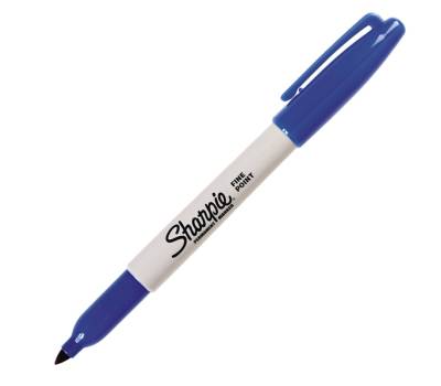 Marcatore permanente punta fine 1 mm blu - 6874