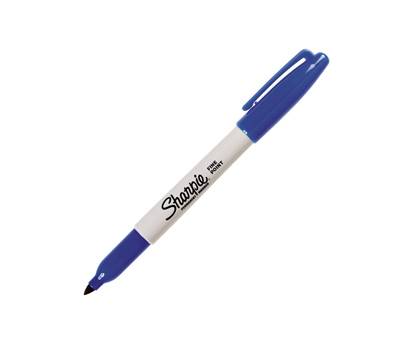 Marcatore permanente punta fine 1 mm blu - 6874