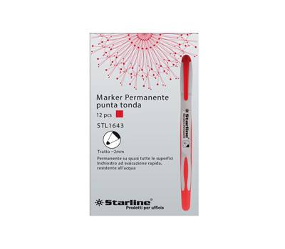Marcatore permanente punta tonda 2 mm rosso - 2817 Marcatore permanente punta tonda 2 mm rosso - 2817