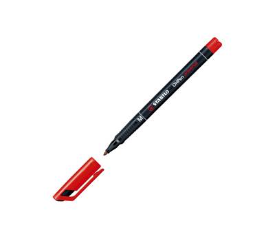 Pennarello OHPen universal permanente 843 punta media 1 mm rosso - 4441
