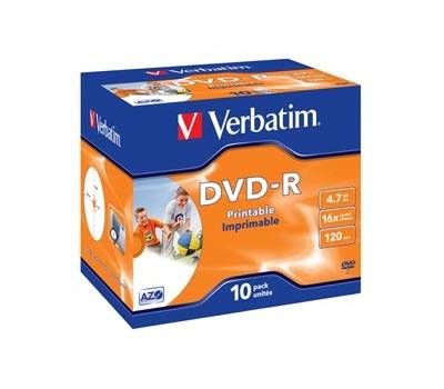 Scatola 10 DVD-R - Jewel Case - 4,7 Gb - Verbatim - 43521 - 23942435211 - DMwebShop