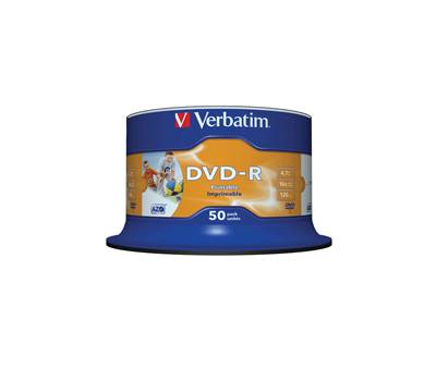 Scatola 50 DVD-R - stampabile - 4,7 Gb - Verbatim - 43533 - 23942435334 - DMwebShop