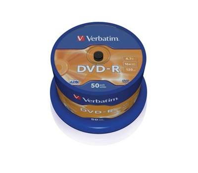 Scatola 50 DVD-R - argento lucido - 4,7 Gb - Verbatim - 43548 - 23942435488 - DMwebShop