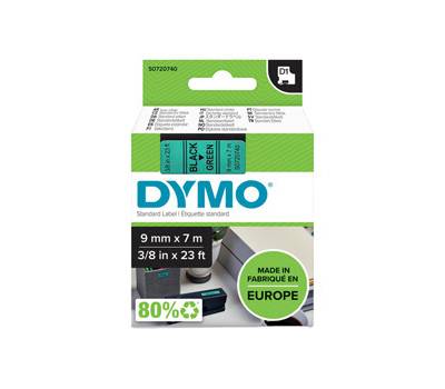 Nastro D1 409190 - 9 mm x 7 mt - nero-verde - Dymo - S0720740 - 5411313409193 - DMwebShop