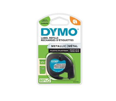 Nastro metallico Letratag 912080 - 12 mm x 4 mt - argento - Dymo - S0721730 - 5411313912082 - DMwebShop