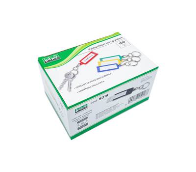 Targhette portachiavi girevoli - colori assortiti - conf. 100 pezzi - Lebez - 5018. - 8002787050188 - DMwebShop