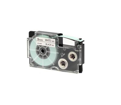 Nastro - 9 mm x 8 mt - nero-bianco - Casio - XR-9WE1-W-DJ - 4971850117384 - DMwebShop