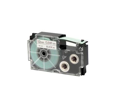 Nastro - 12 mm x 8 mt - nero-trasparente - Casio - XR-12X1-W-DJ - 4971850120339 - DMwebShop