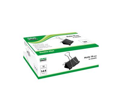 Molle Double Clips - 19 mm - nero - conf. 12 pezzi - Lebez - 510/4B - 8007509085387 - DMwebShop