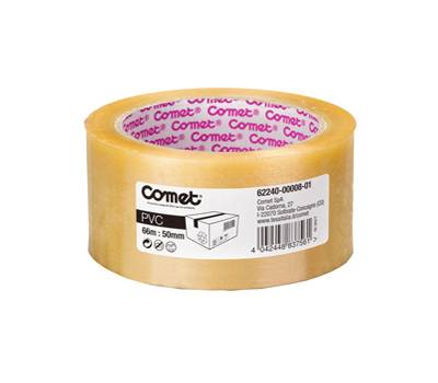 Nastro adesivo - 5 cm x 66 mt - PVC - trasparente - Comet - 62240-00008-01 - 4042448837561 - DMwebShop