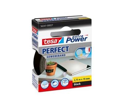 Nastro adesivo telato XP Perfect - 19 mm x 2,7 mt - nero - Tesa - 56341-00027-04 - 4042448043993 - DMwebShop