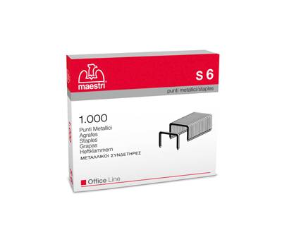 Punti - S6 - 23/6 - acciaio - metallo - conf. 1000 pezzi - Romeo Maestri - 1005400 - 8005231054008 - DMwebShop
